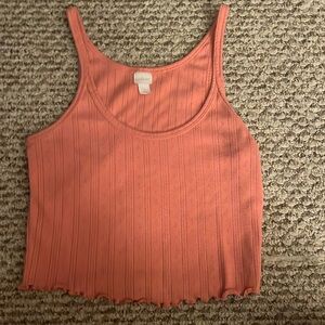 a cute coral cropped tank